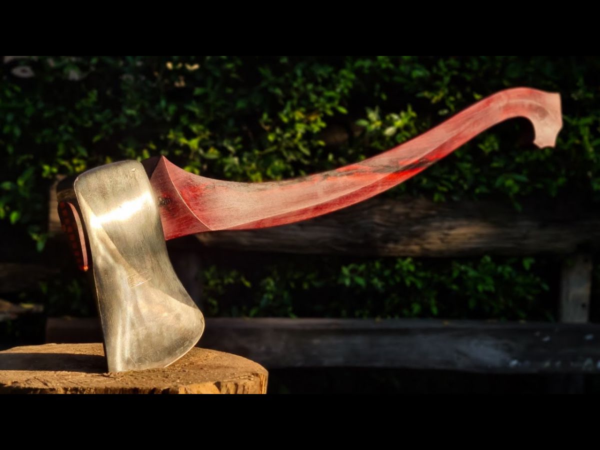 【木工】为老式plumb斧头制作精美红木斧柄 | 作者:pooms project