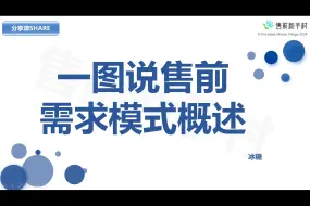 Download Video: 【一图说售前】需求模式概述！！