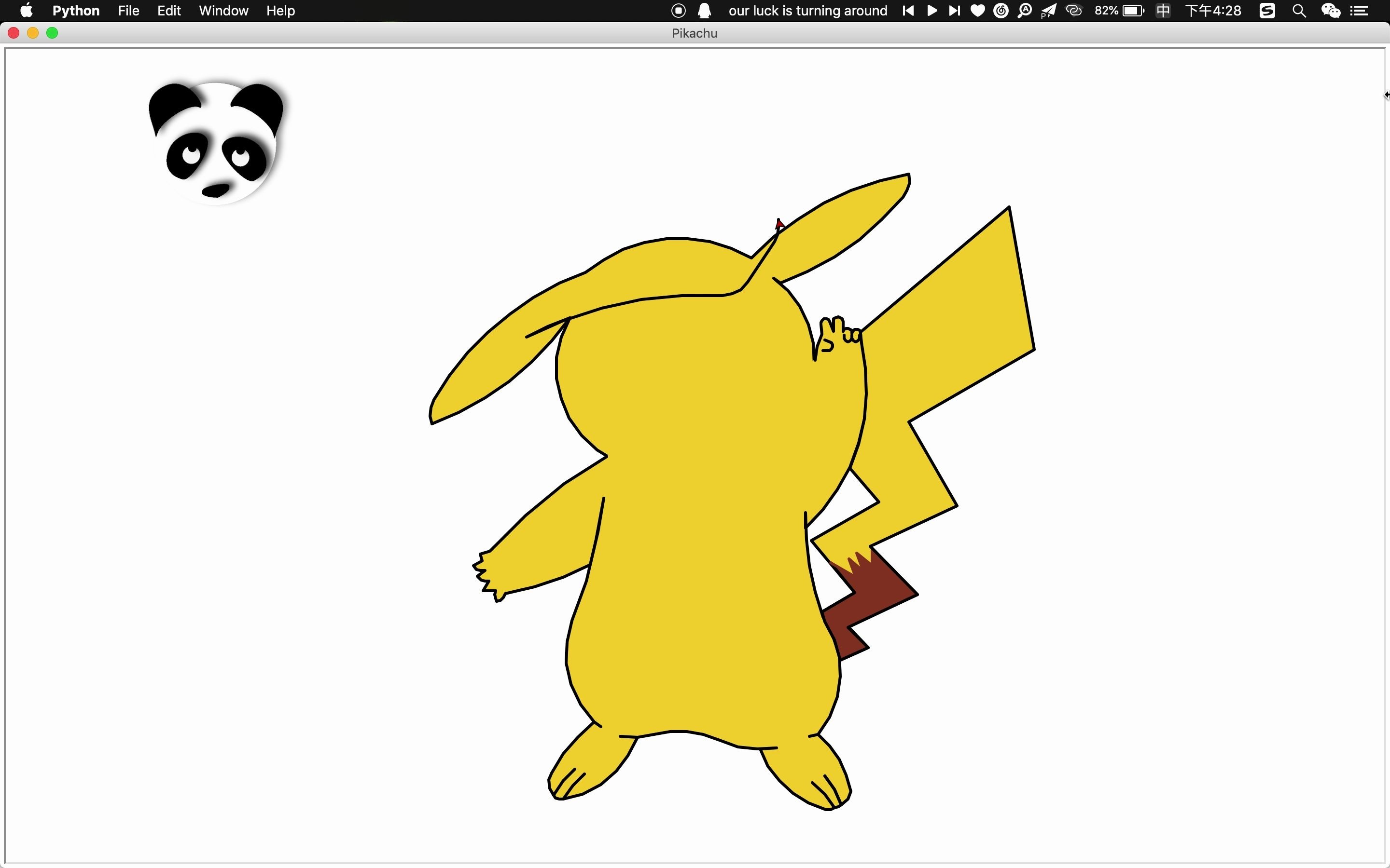 python绘制哆啦a梦皮卡丘