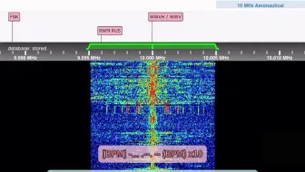 SDR同时接收到中国BPM 美国WWV 夏威夷WWVH 3个授时信号