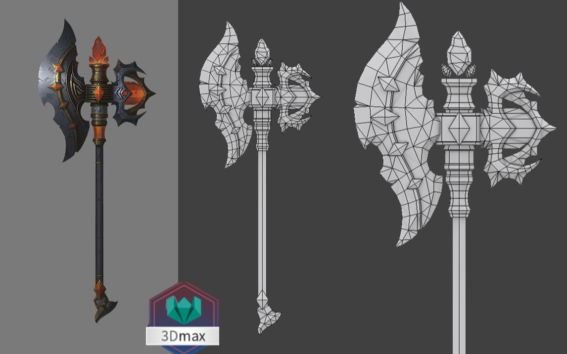 [图]【3Dmax建模】斧头模型制作，0基础学习上手必备案例，这还学不会就蒜了吧！