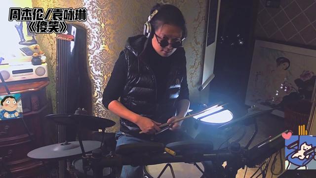 电鼓即兴演奏10年代中文r&b对唱情歌金曲,周杰伦/袁咏琳《傻笑》