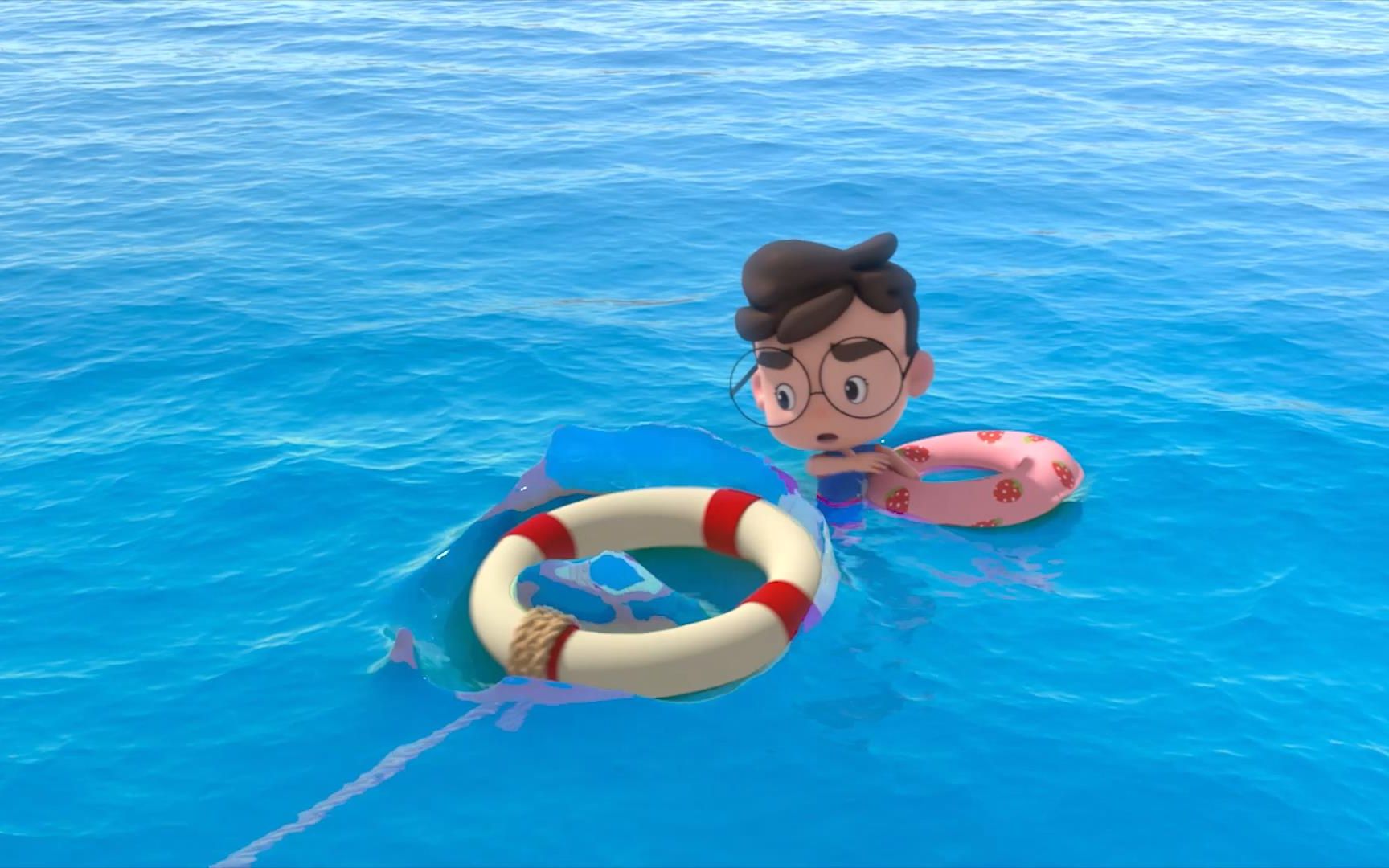 小男孩掉进海里,救援队能及时赶到吗?