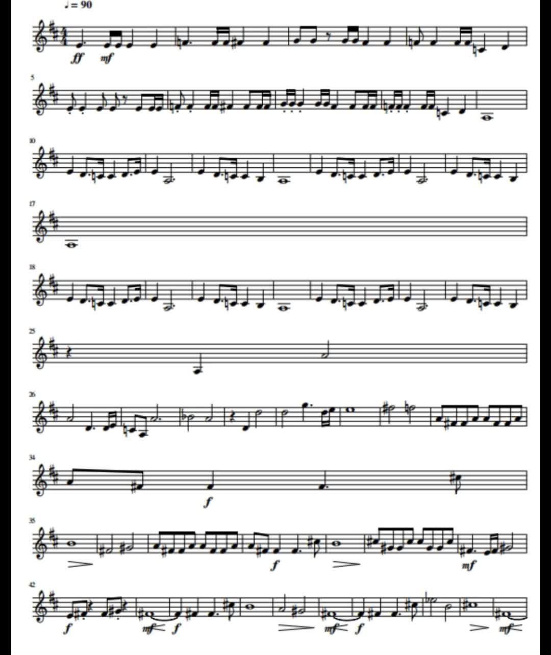 赠谱--复仇者联盟主题曲 小号谱