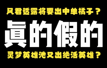 北笙加上风君微信好友,风君透露将要出中单橘子? 灵梦英雄池又出绝活英雄?