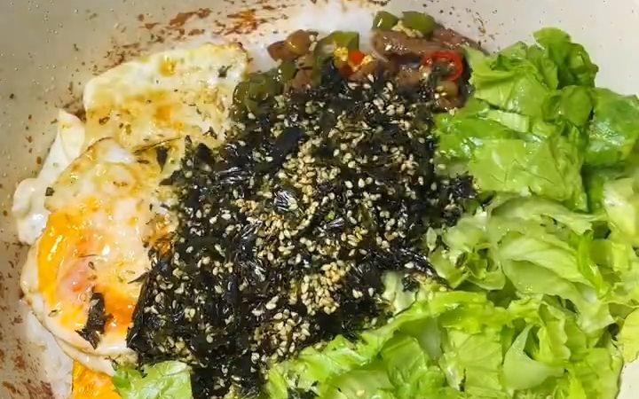 海苔拌饭,完美复刻烤肉店美味,能吃一辈子7515