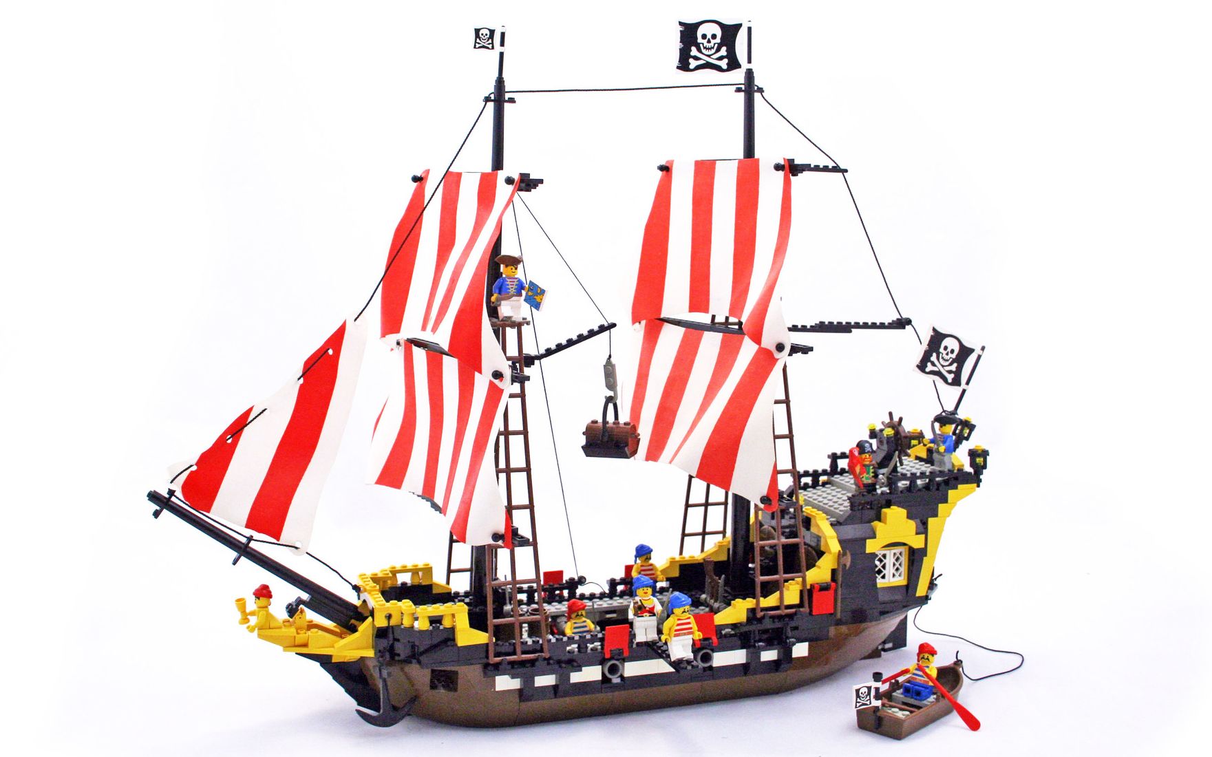 乐高lego 6285 海盗系列 黑海梭鱼号黑珍珠号 1989速拼评测_哔哩哔哩