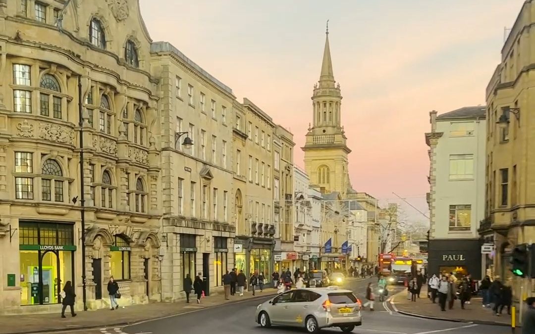 牛津high street街景 牛津大学