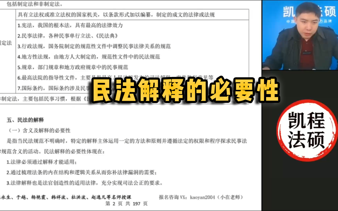 法硕韩祥波老师带你学民法:关于民法学习中的解释必要性你掌握了多少?哔哩哔哩bilibili