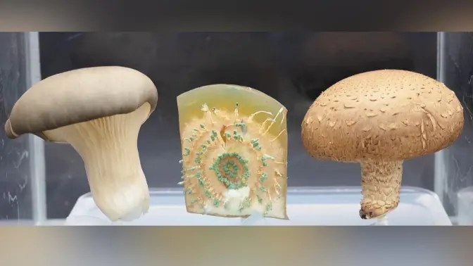 我给黏菌喂了三种真菌：平菇、香菇、青霉，看它爱吃哪个