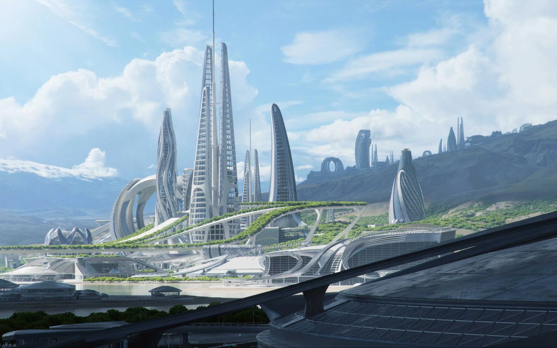 未来城市建筑3d模型包