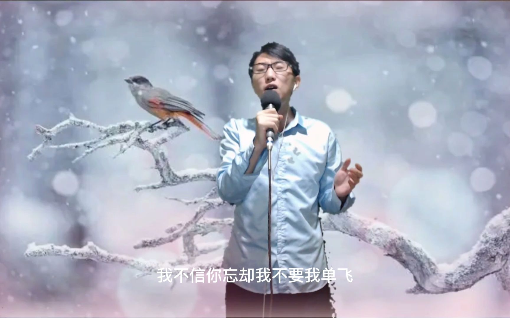 [图]小溪模仿翻唱熊天平雪候鸟 高音整首原调 经典歌曲