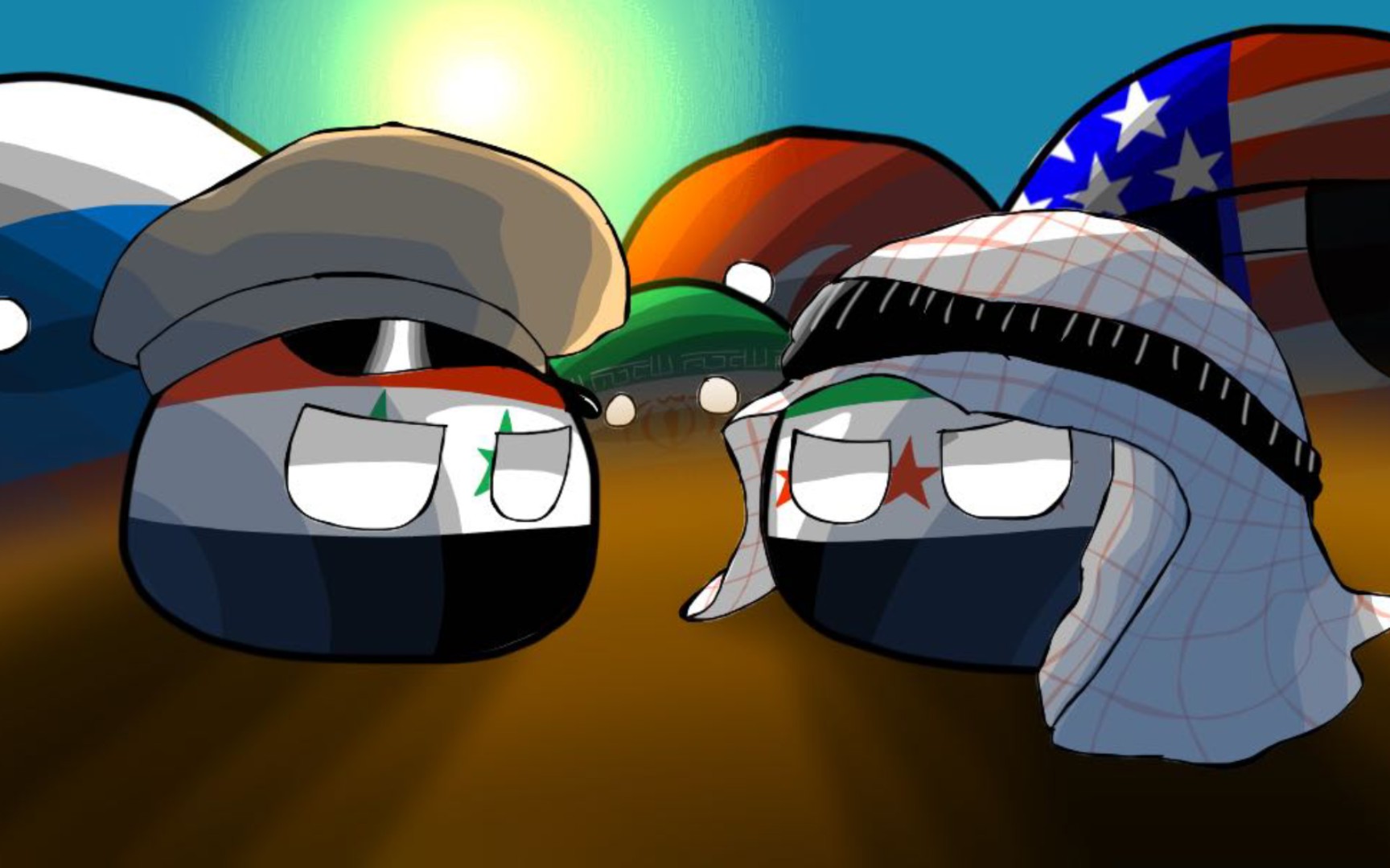 【波兰球/封面绘画过程】叙利亚内战_哔哩哔哩_bilibili