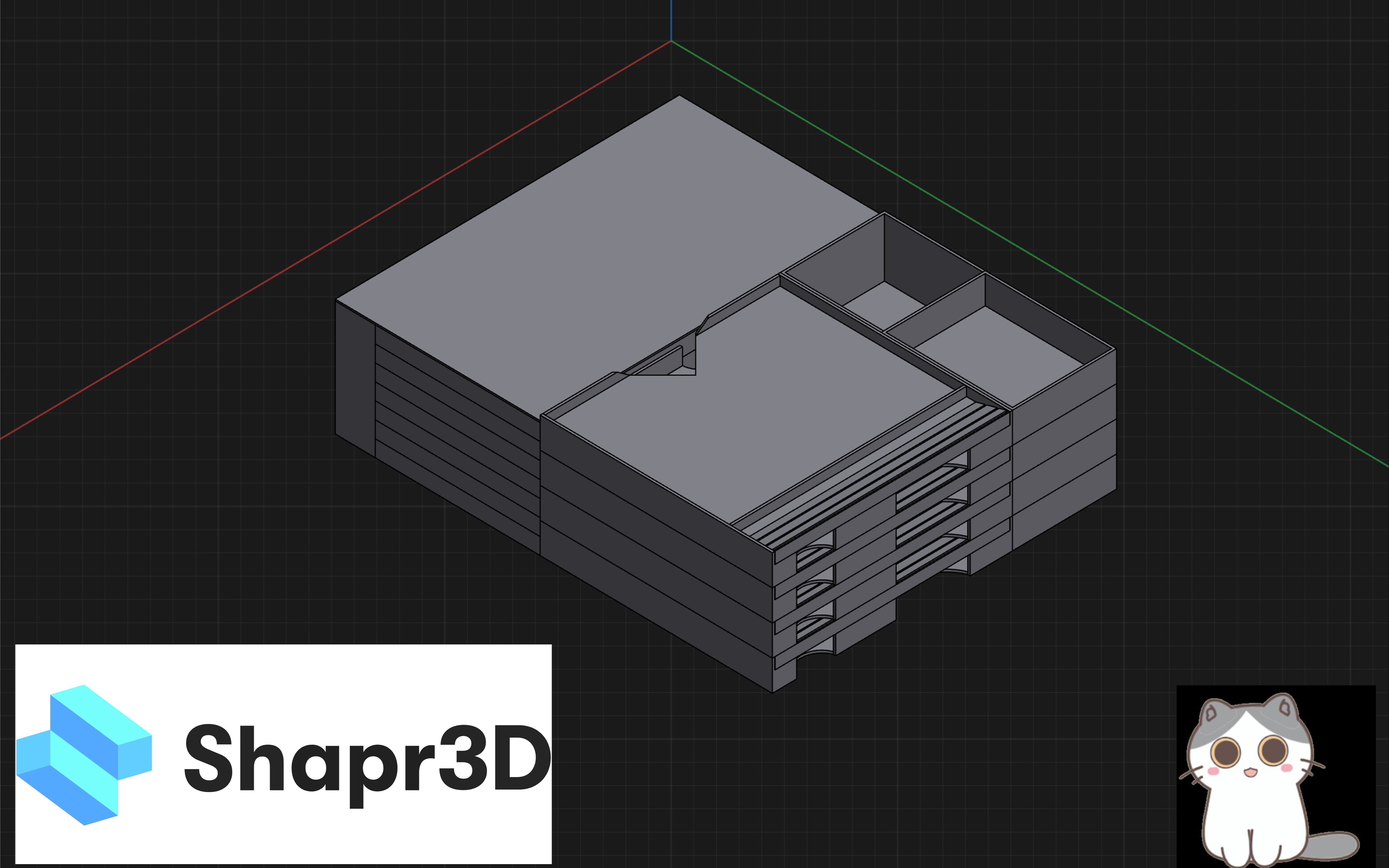 【shapr3D教学】用建模软件捏一套桌游的雪弗板收纳方案04(完)哔哩哔哩bilibili教学