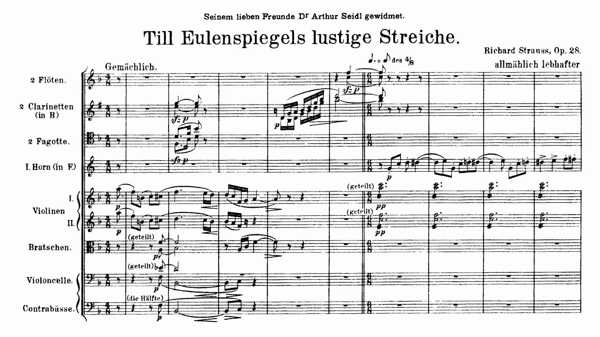 [图]【总谱】理查.施特劳斯《蒂尔的恶作剧》《Till Eulenspiegel's Merry Pranks》 by Richard Strauss