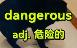 [图]【四级单词】dangerous：adj. 危险的