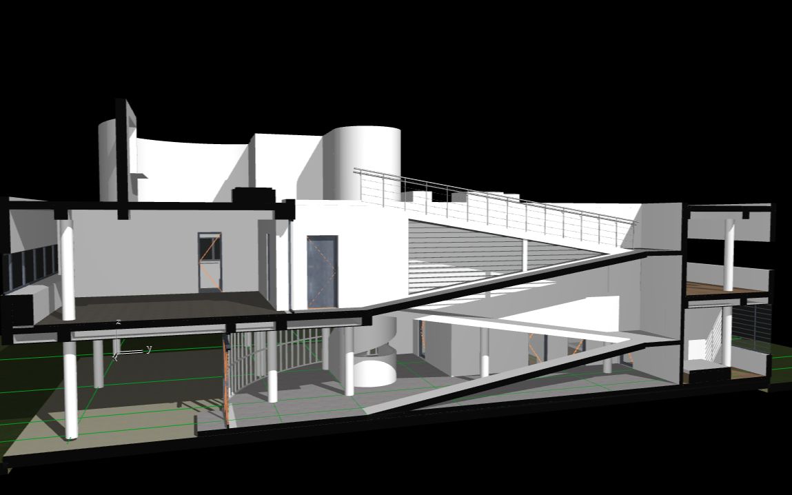 bim | archicad萨伏伊别墅精细化建模出图展示
