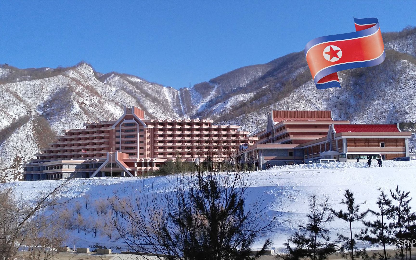 走进元山地区的马息岭滑雪场,朝鲜唯一的一处现代化滑雪场