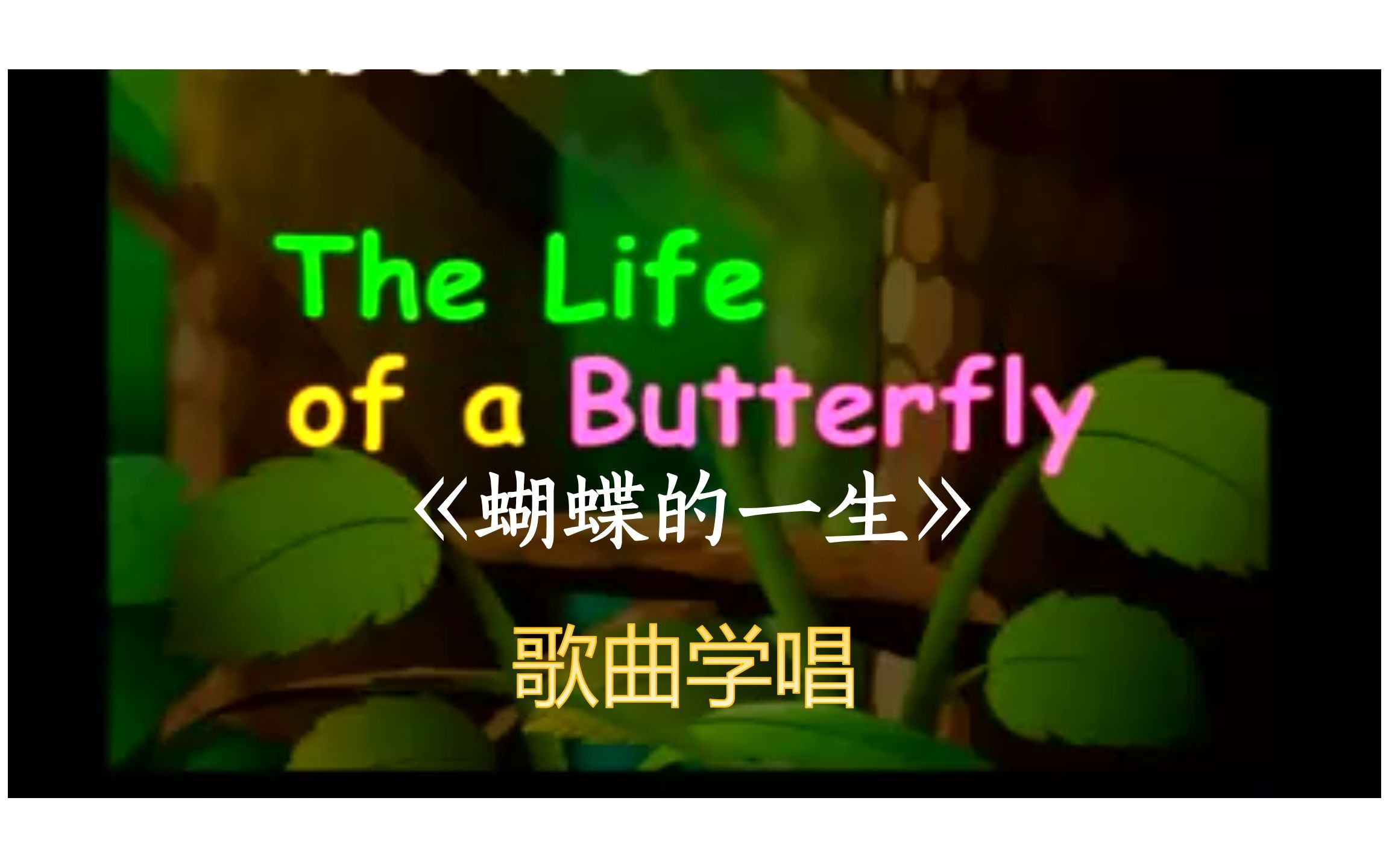 [图]【少儿英语歌曲】蝴蝶的一生 The life of a butterfly