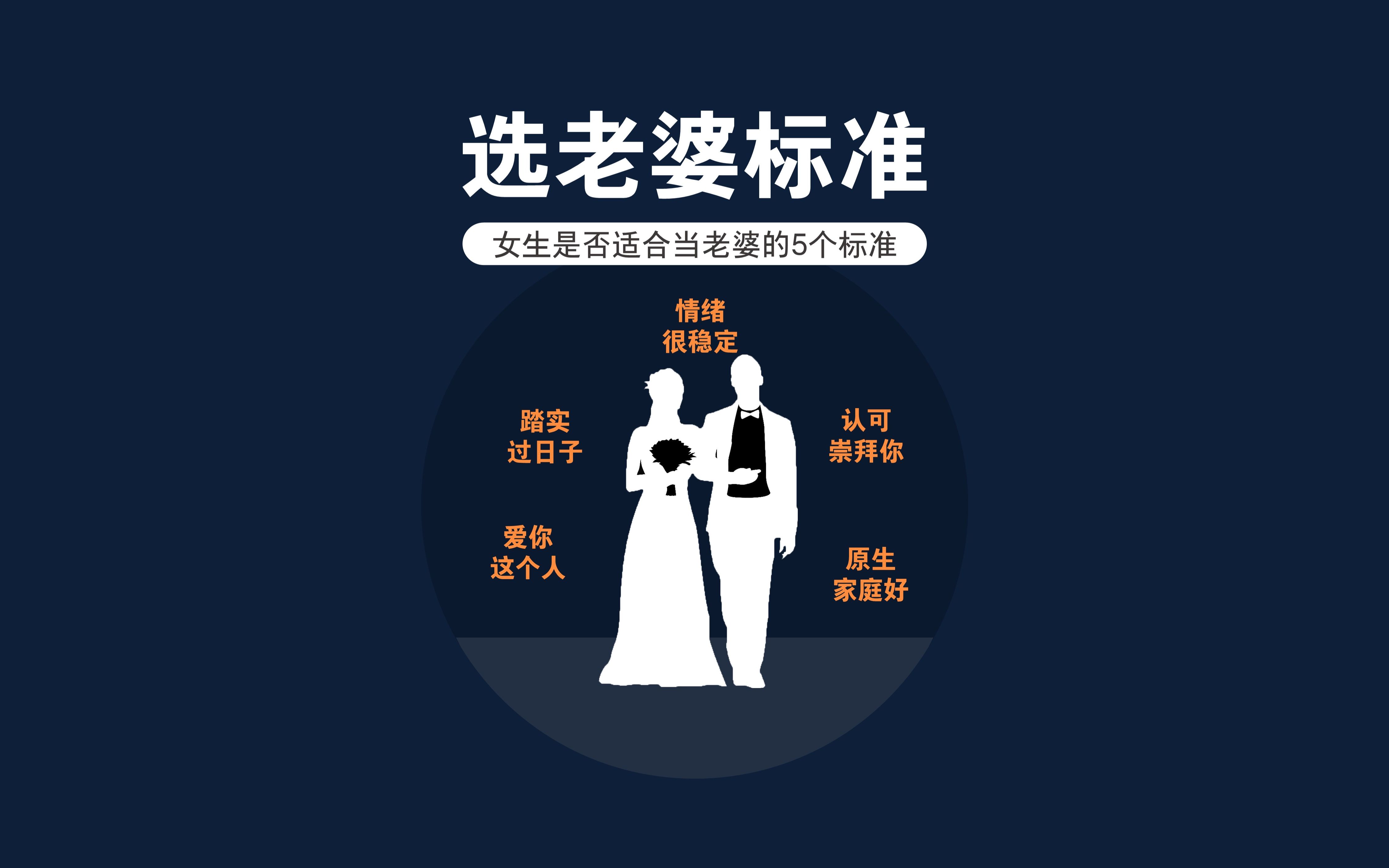找老婆的五大标准,缺一不可!