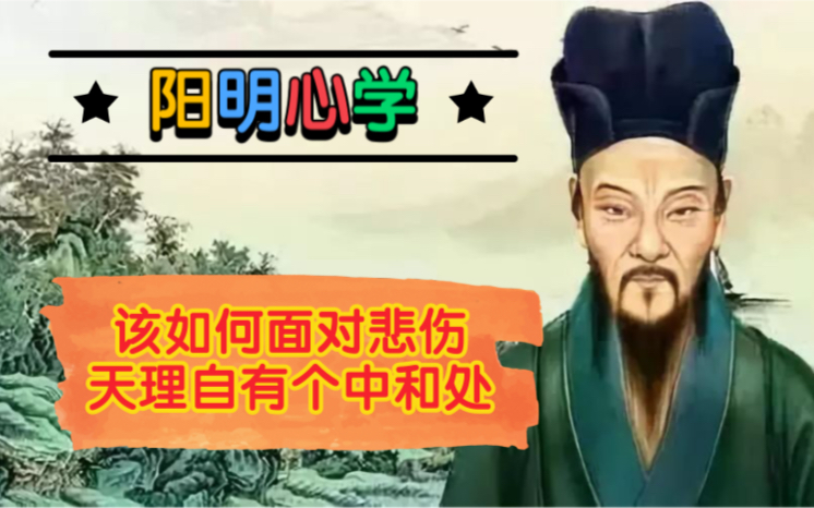 阳明心学——该如何面对悲伤:天理自有个中和处哔哩哔哩bilibili