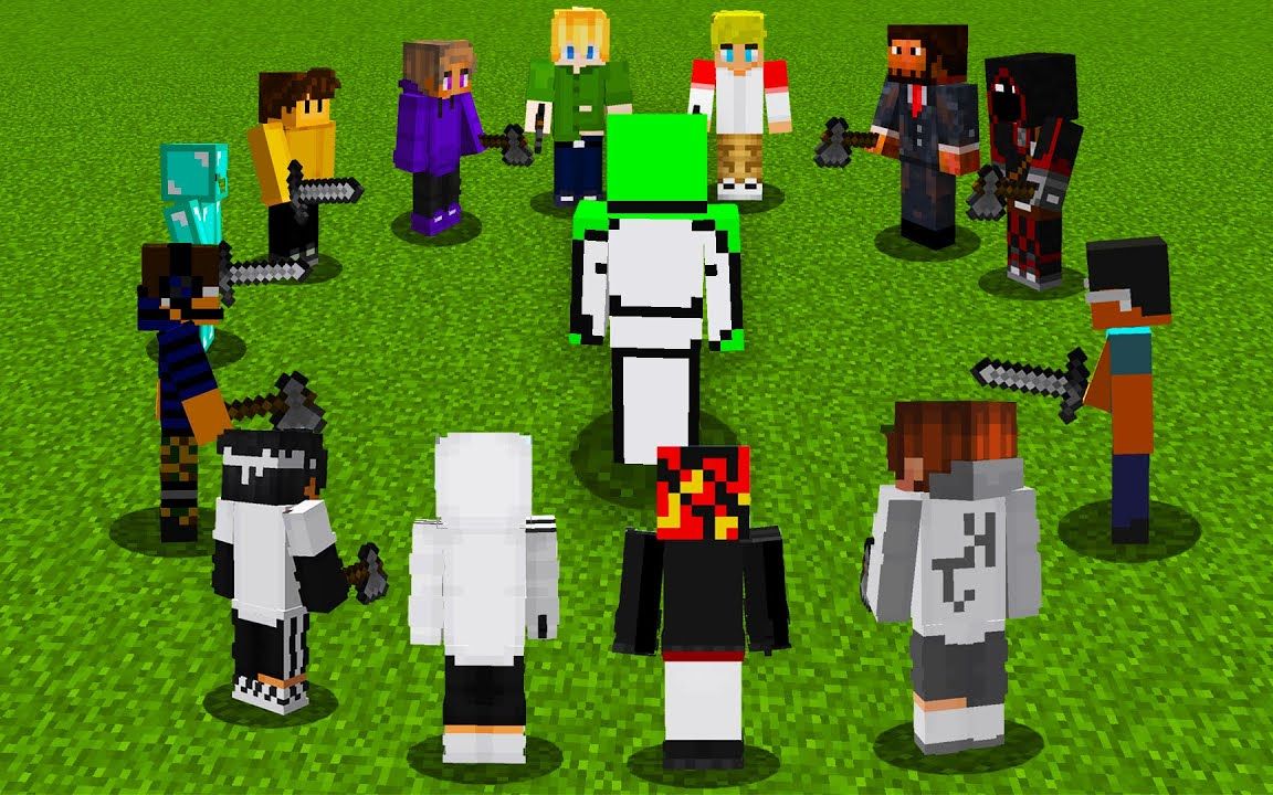 【我的世界】强迫100个玩家陪我dream smp!_哔哩哔哩_bilibili