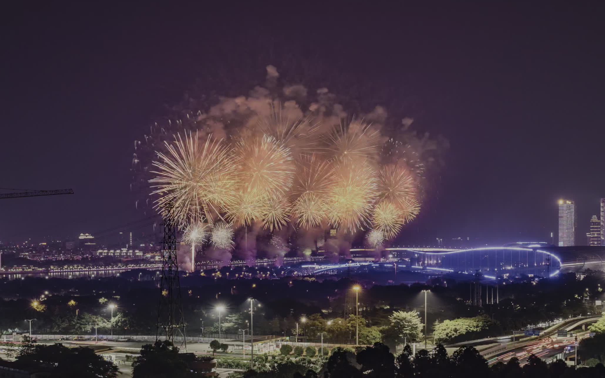 【4k hdr】2019国庆广州烟花汇演延时