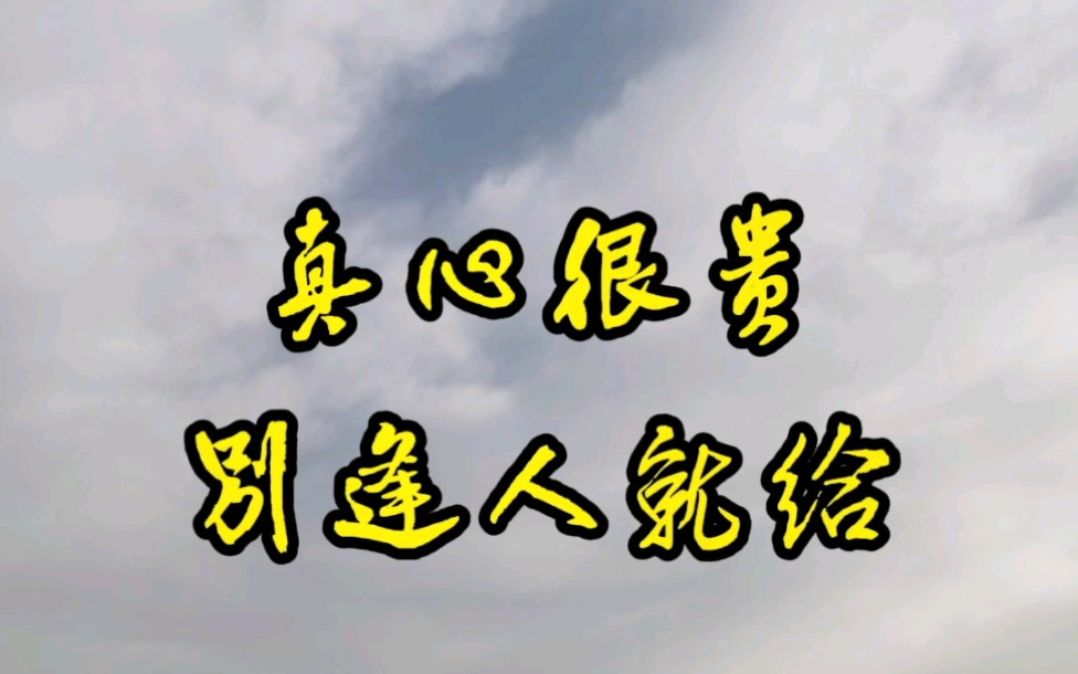 真心很贵别逢人就给
