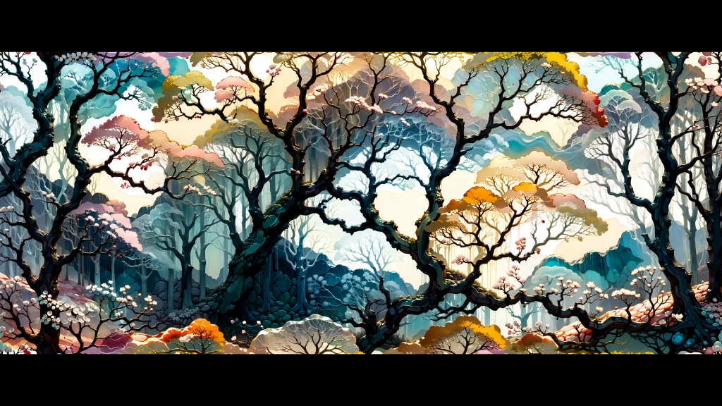 100张带鱼屏壁纸·幻想森林 #ai绘画