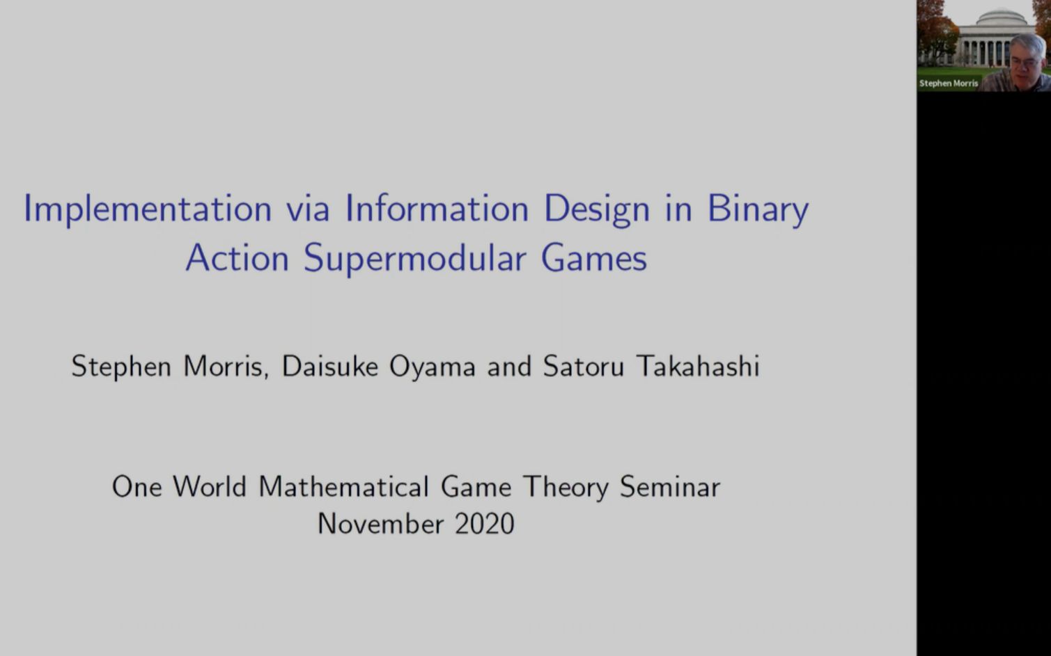 【博弈论讲座】Implementation via Information Design in Binary Action Supermodular Games哔哩哔哩bilibili