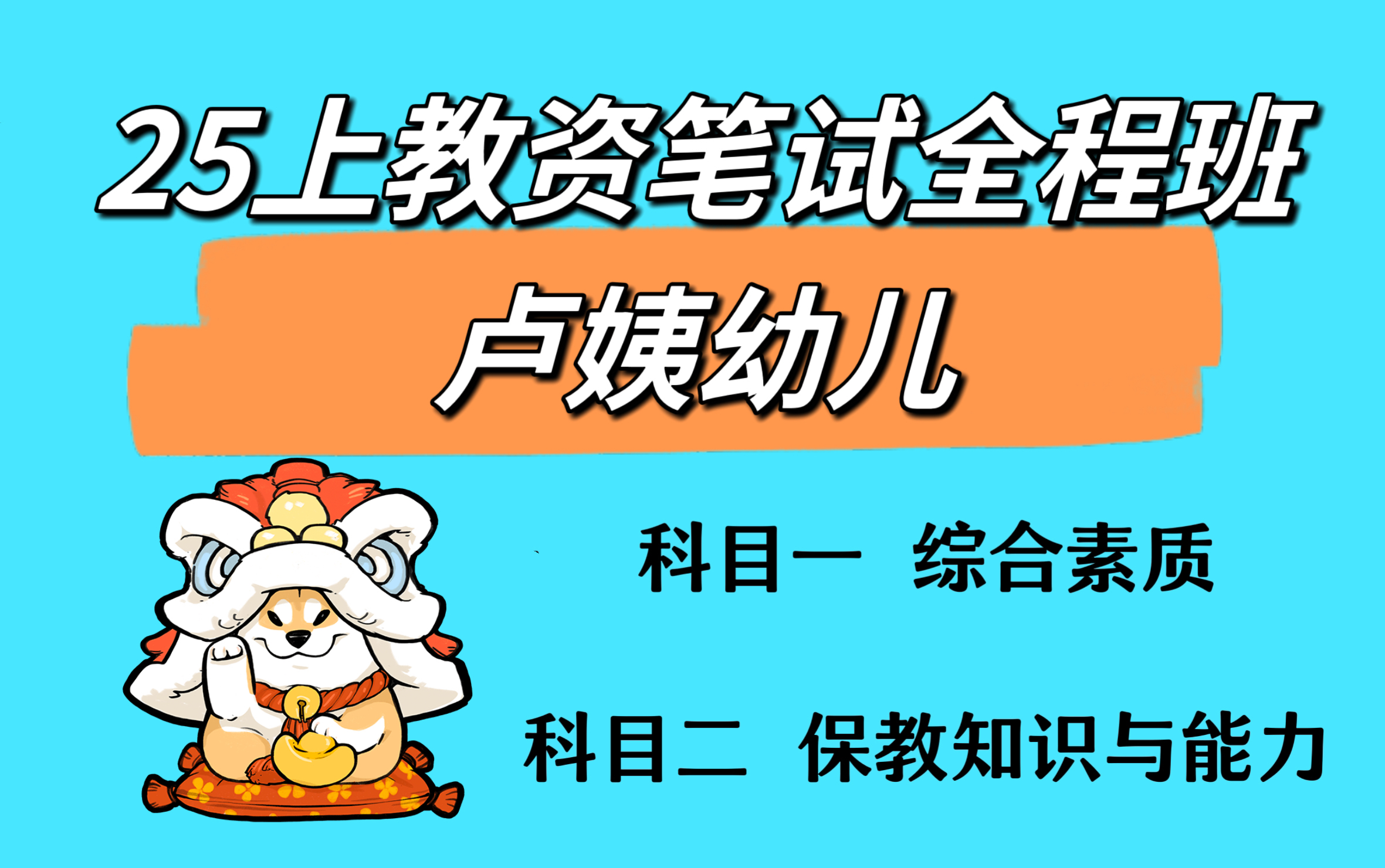 【2025上卢姨幼儿园教资笔试全程班】 25年3月最新卢姨教师资格证笔试 幼儿园科目一综合素质 科目二保教知识与能力【课程+讲义】哔哩哔哩bilibili