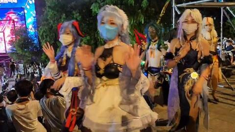 原神】原神韩国夏日庆典cosplay游行（蒙德璃月稻妻愚人众）