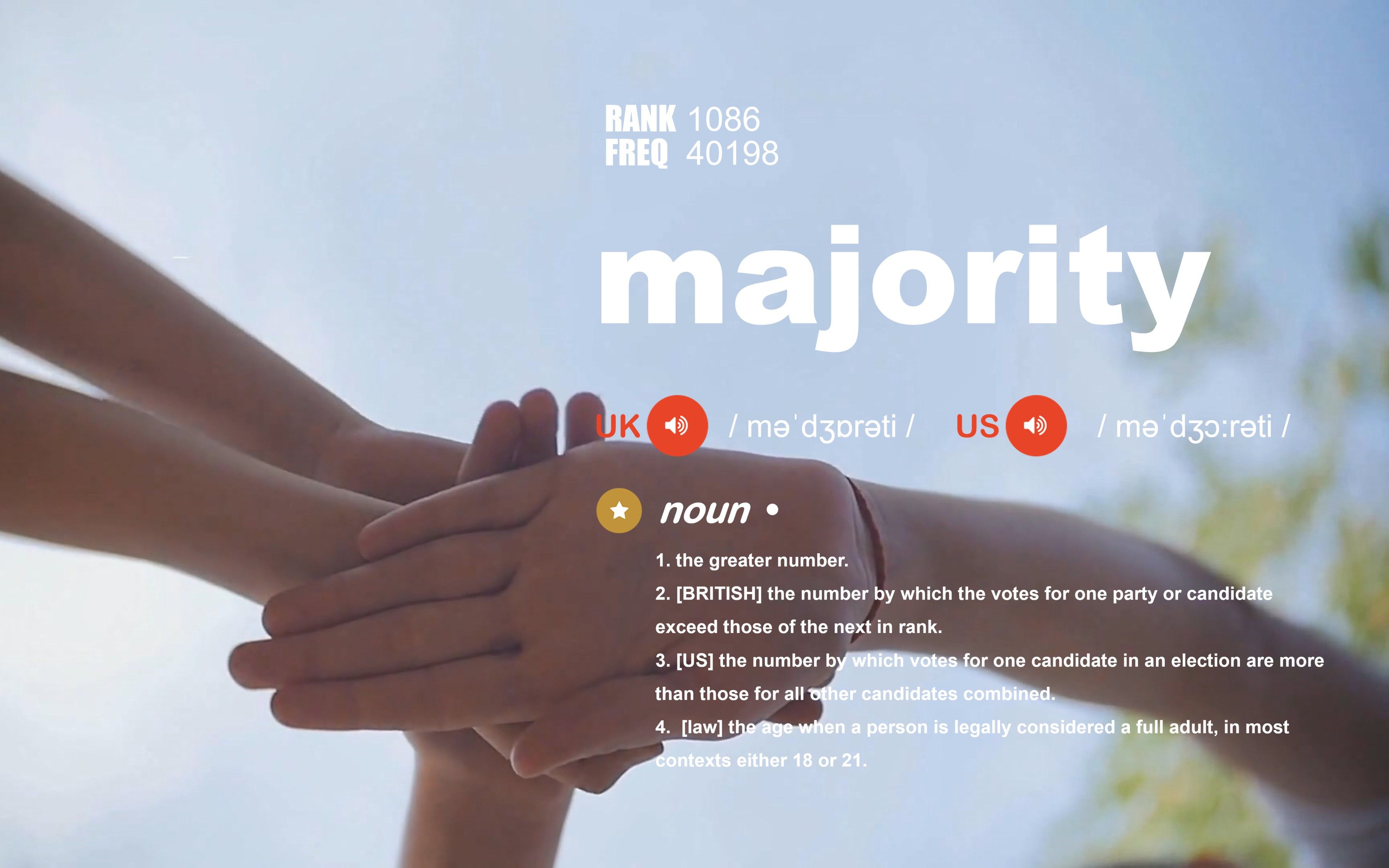 majority是什么意思？majority怎么读？majority例句及用法