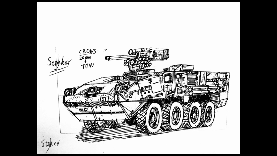 画一辆美国经典步兵战车