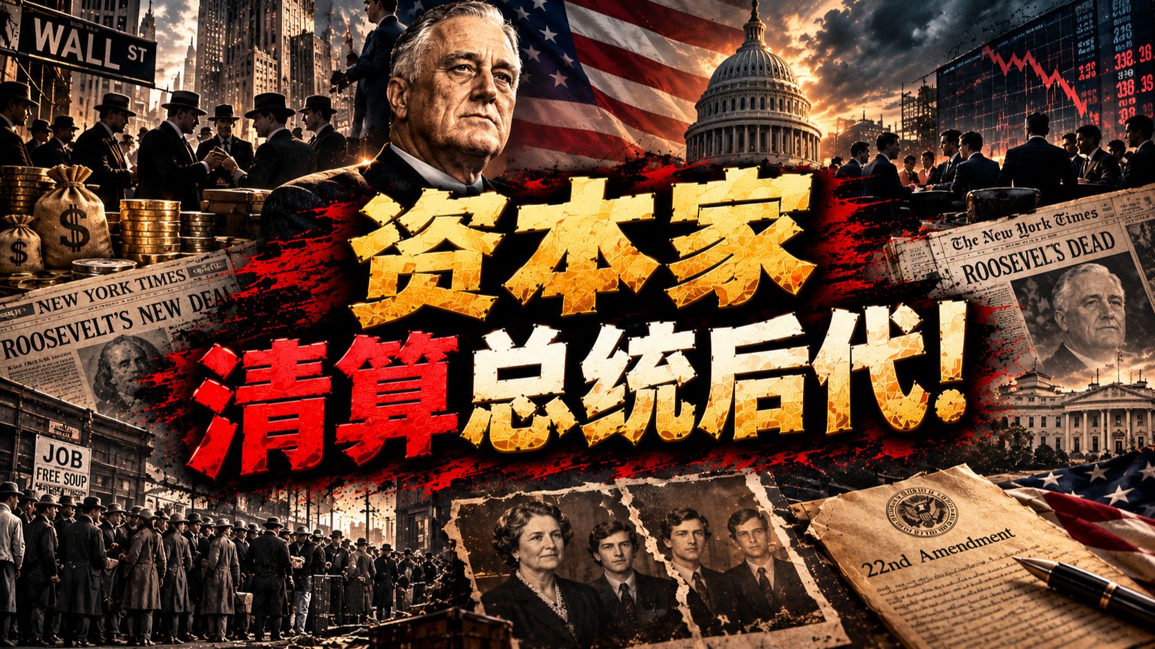 罗斯福挽救了整个美国，死后家族遭遇大清算，财阀是如何复仇的？