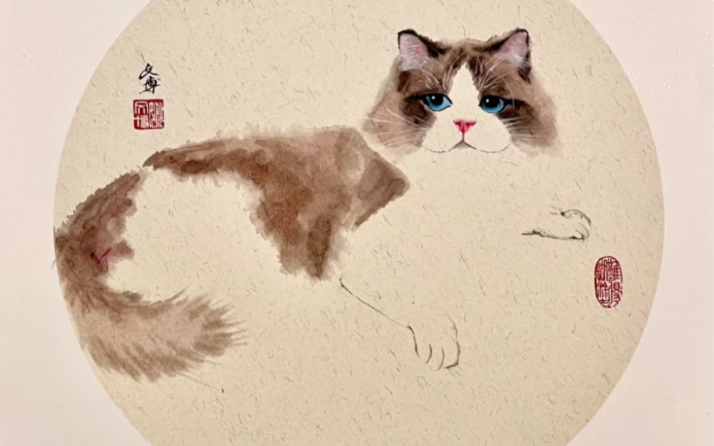 你家里有布偶猫吗,会用国画画布偶猫吗?