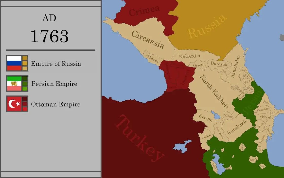 高加索火药桶的炼成--公元前1000年到2019年高加索地区的国家和区域