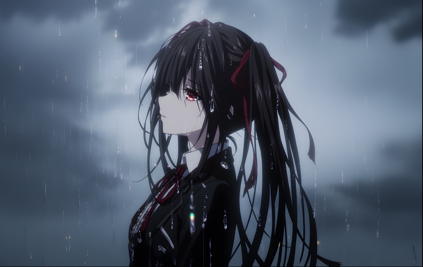 壁纸|雨中时崎狂三|约会大作战