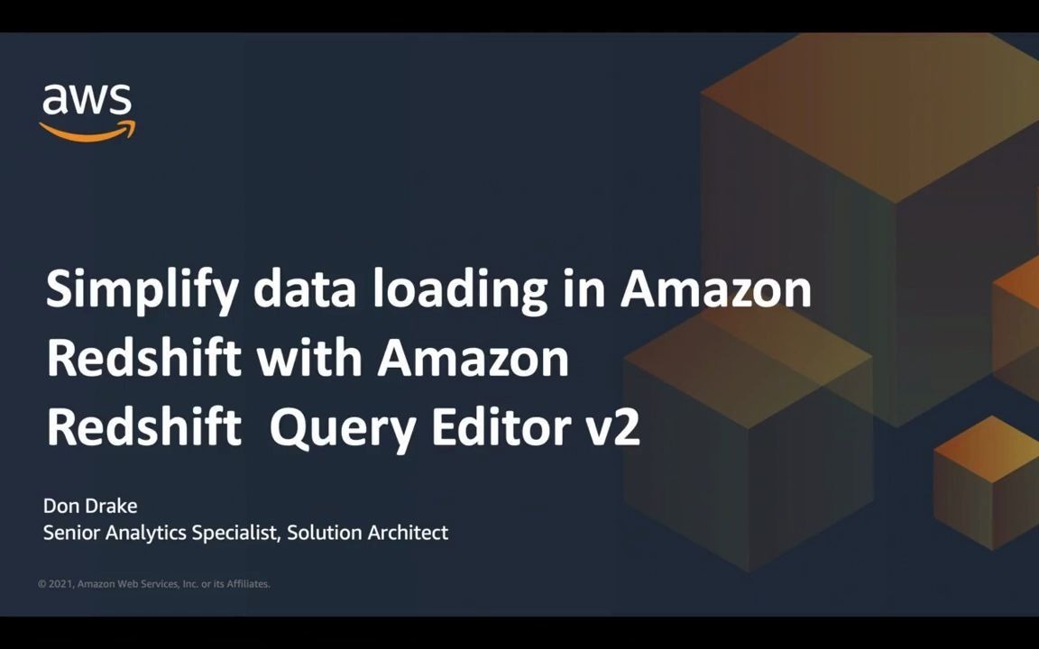 Data Loading with Query Editor v2  Amazon Web Services哔哩哔哩bilibili