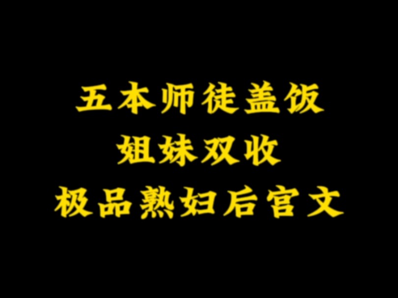 五本师徒盖饭,姐妹花双收的极品熟妇后宫小说推荐(第四本有加料版哦)哔哩哔哩bilibili