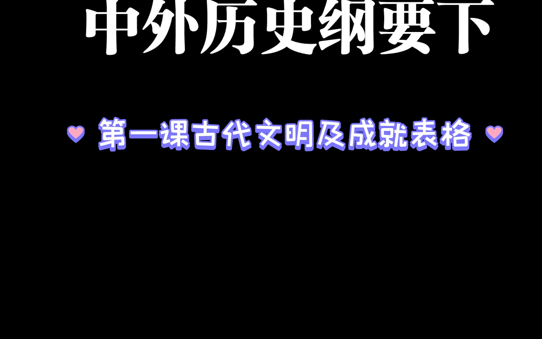 中外历史纲要下第一课古代文明成就及表格
