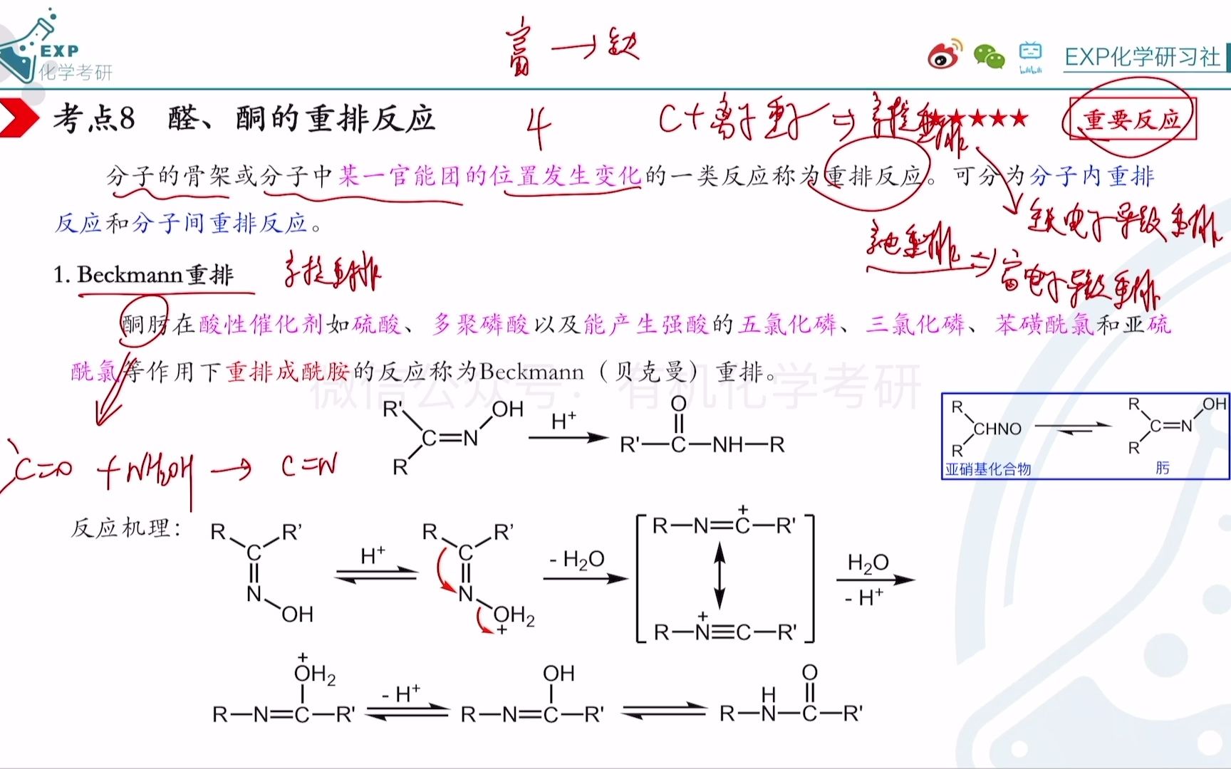 【重要反应】Beckmann(贝克曼)重排哔哩哔哩bilibili