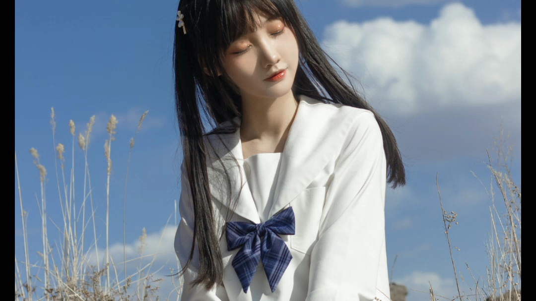 白云 蓝天 jk小姐姐~鹤祁cos集_哔哩哔哩 (゜-゜)つロ 干杯~-bilibili