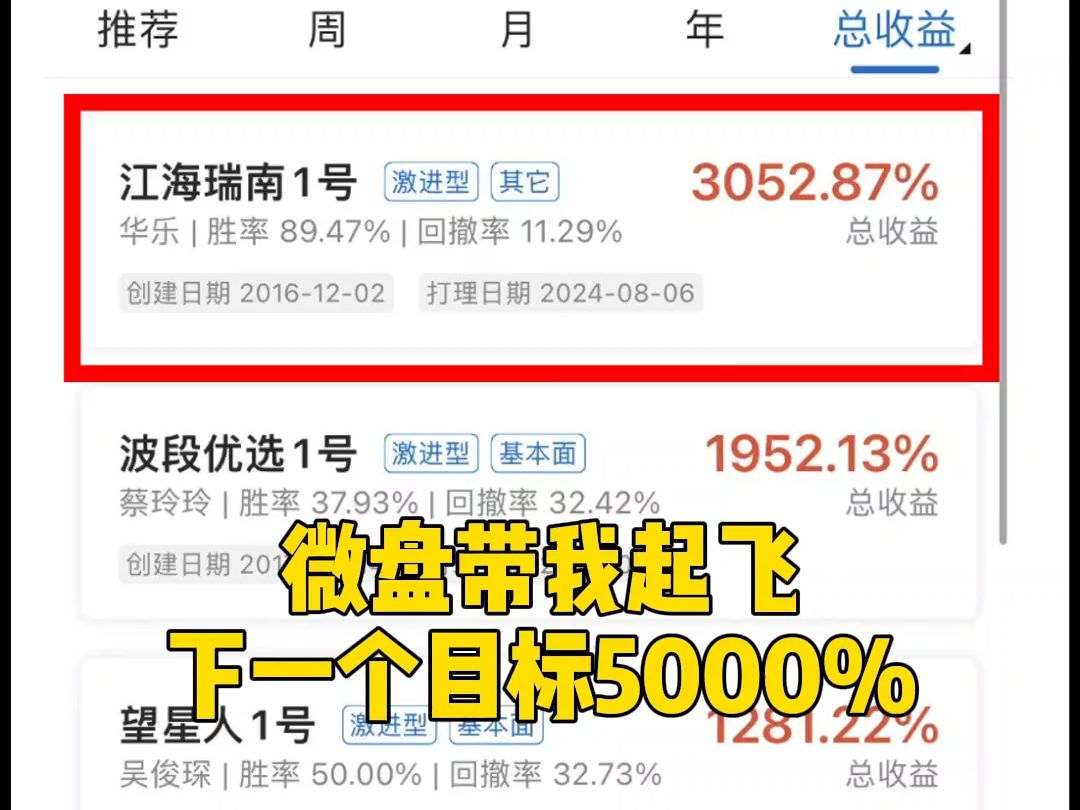 微盘带我起飞,下一个目标5000%哔哩哔哩bilibili