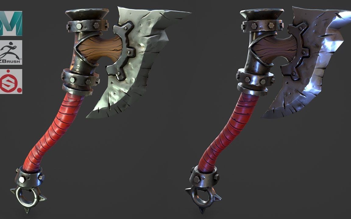 3d建模【次世代斧子】建模全流程制作(收藏)