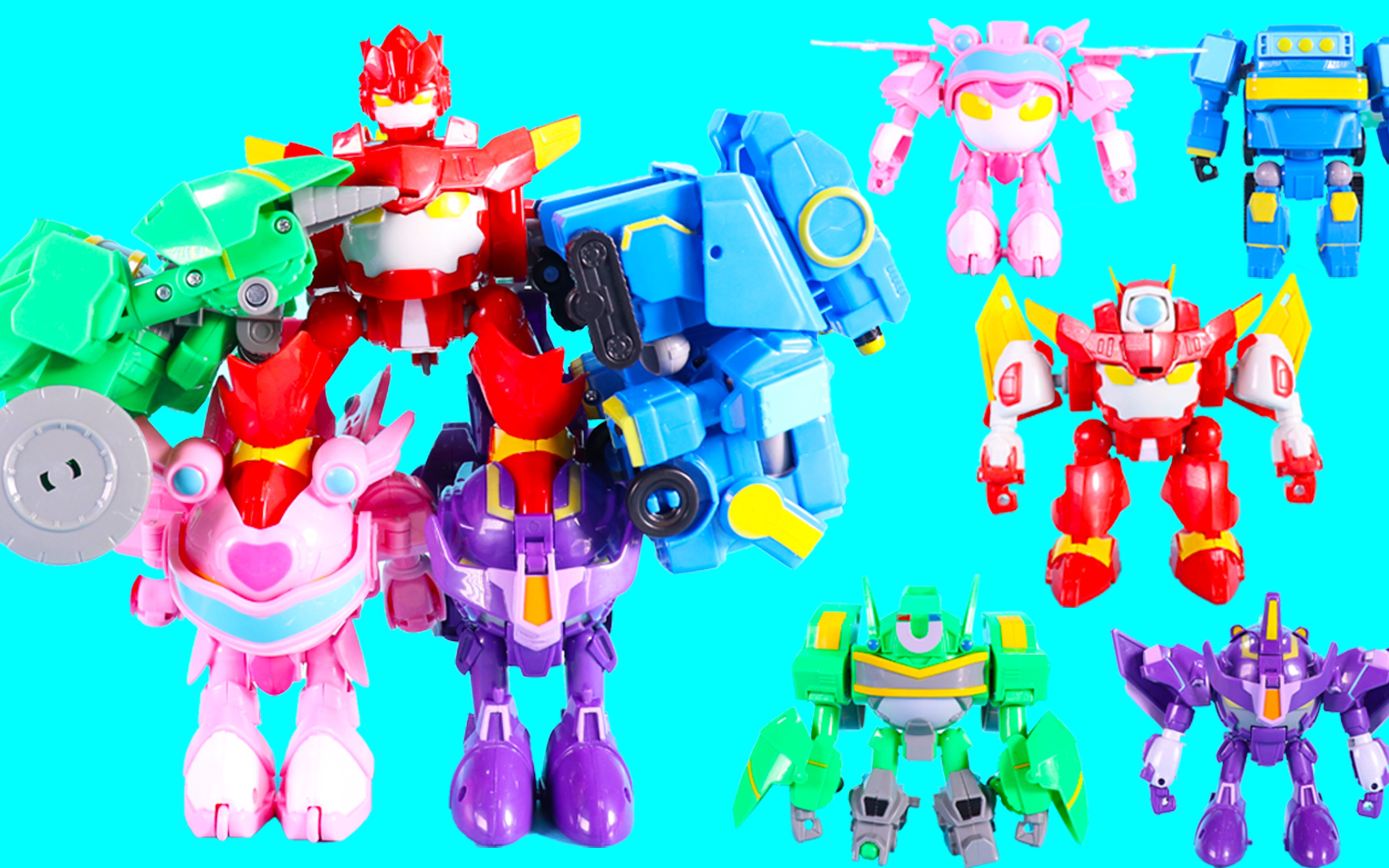 正义机车侠 开心超人联盟五合体变形玩具