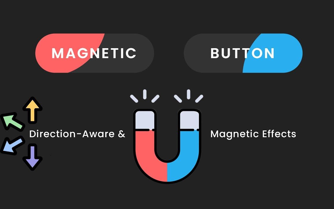 磁性和方向感知按钮特效 CSS 和 Javascript哔哩哔哩bilibili