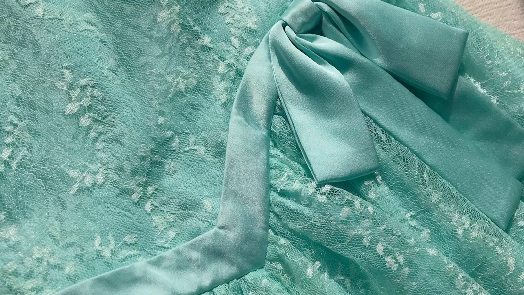 vintage 薄荷绿蕾丝纱裙