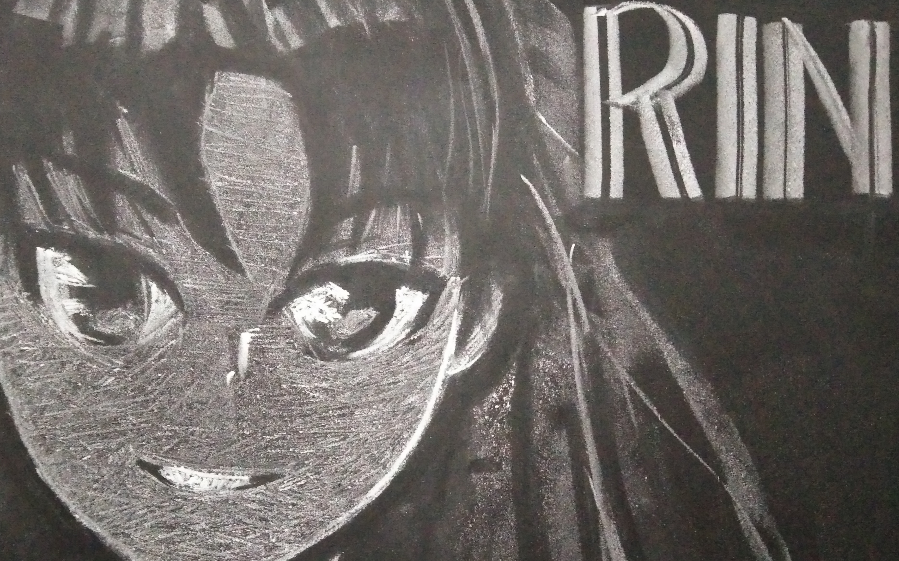 粉笔画动漫小美远坂凛rin