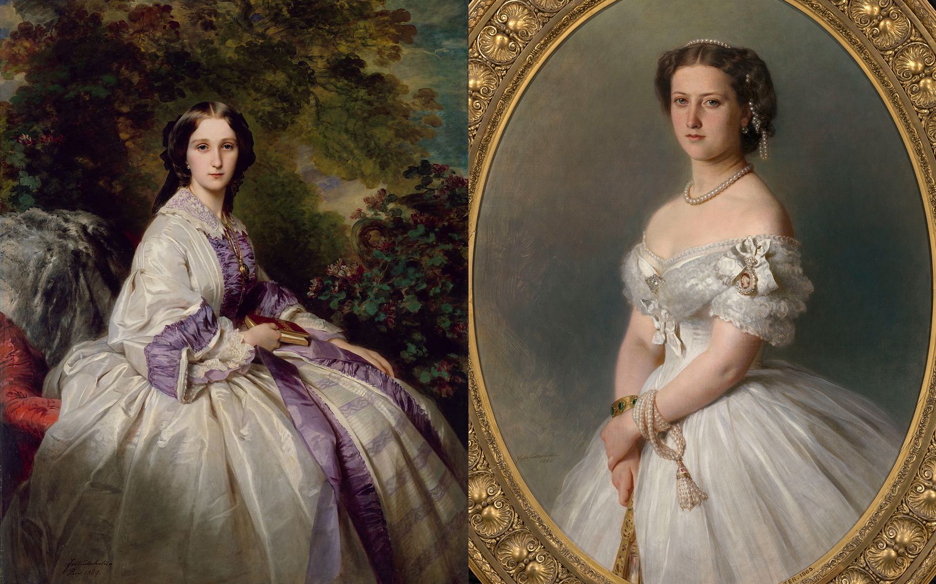 油画里的宫廷风,德国画家franz xaver winterhalter的写实主义贵族